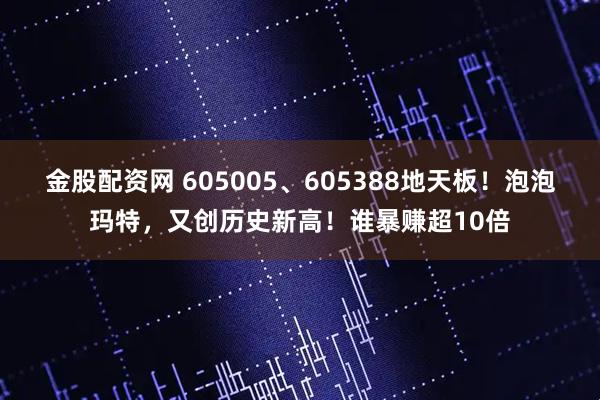 金股配资网 605005、605388地天板！泡泡玛特，又创历史新高！谁暴赚超10倍