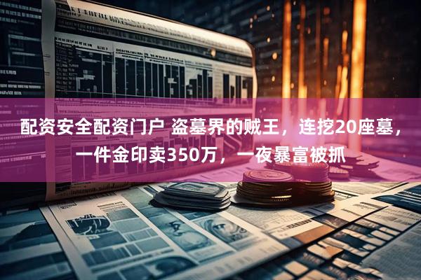 配资安全配资门户 盗墓界的贼王，连挖20座墓，一件金印卖350万，一夜暴富被抓